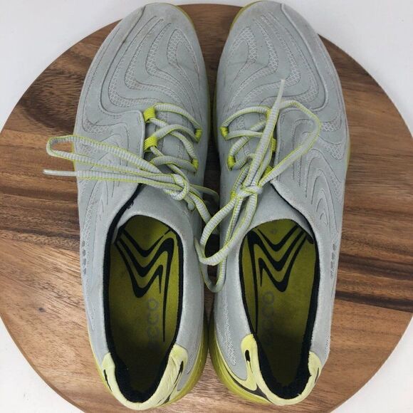 ECCO Men's US 13-13.5 Hydromax S-Drive Spikeless Golf Shoes Gray Yellow - Picture 7 of 8